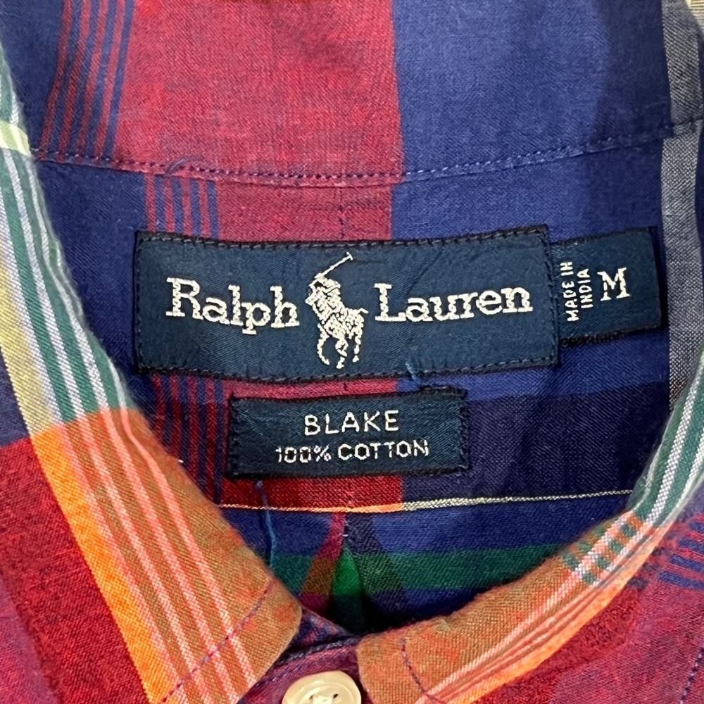 Ralph Lauren Blake Mens Sz M Plaid Button Down Shirt Multicolor *READ - Picture 5 of 8
